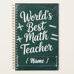 World’s Best Teacher Chalkboard Gift Planner