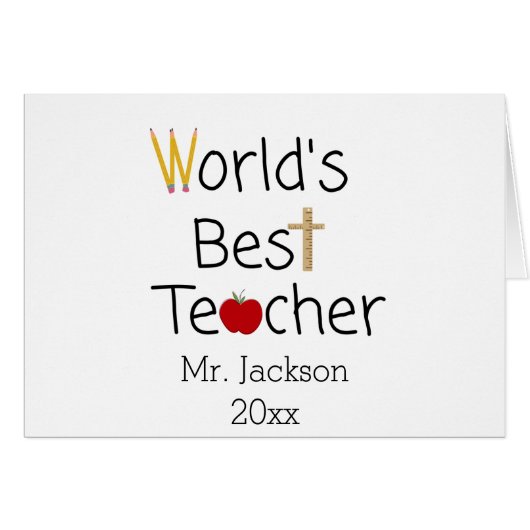 World’s Best Teacher Cool School Supplies (Front Horizontal)