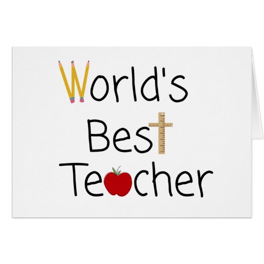 World’s Best Teacher Cool School Supplies (Front Horizontal)