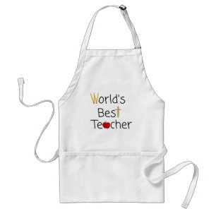 World’s Best Teacher Cool School Supplies Adult Apron