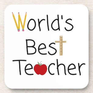 World’s Best Teacher Cool School Supplies Beverage Coaster