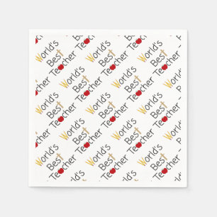 World’s Best Teacher Cool School Supplies Napkins