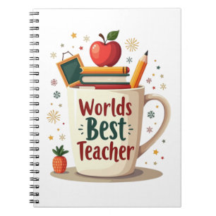 World’s Best Teacher Cute Colorful Notebook