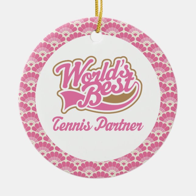 World’s Best Tennis Partner Gift Ornament (Front)