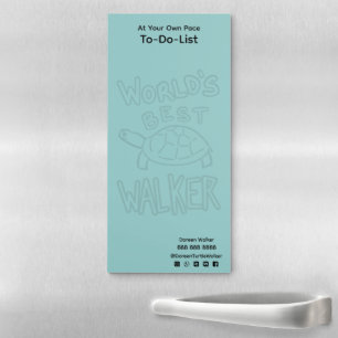 World’s Best Turtle Walker Sticky Notes Magnetic Notepad