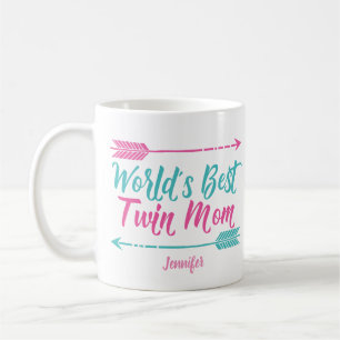World’s Best Twin Mom Pretty Mother’s Day Coffee Mug