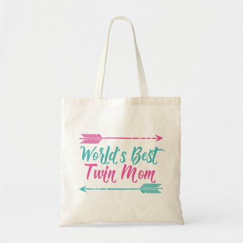 Worlds Best Twin Mom Pretty Mothers Day Tote Bag