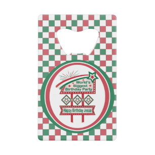 World’s Biggest Birthday Party Marquee Credit Card Bottle Opener