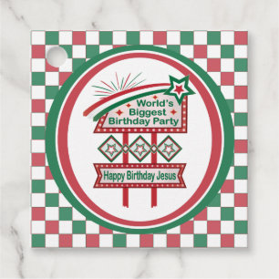 World’s Biggest Birthday Party Marquee Favor Tags