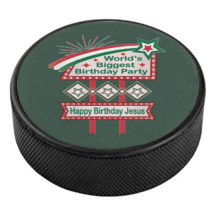 World’s Biggest Birthday Party Marquee Hockey Puck
