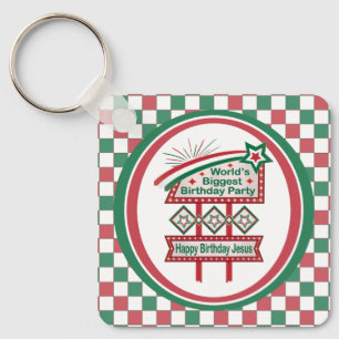 World’s Biggest Birthday Party Marquee Keychain