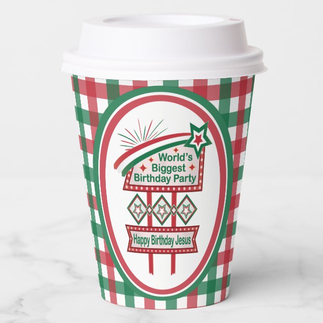 World’s Biggest Birthday Party Marquee Paper Cups (Front)