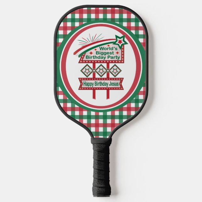 World’s Biggest Birthday Party Marquee Pickleball Paddle (Front)