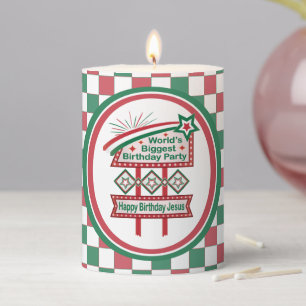 World’s Biggest Birthday Party Marquee Pillar Candle