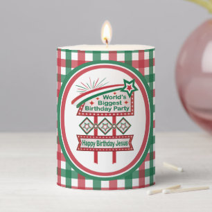 World’s Biggest Birthday Party Marquee Pillar Candle