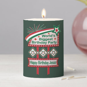World’s Biggest Birthday Party Marquee Pillar Candle