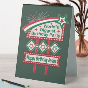 World’s Biggest Birthday Party Marquee Table Tent