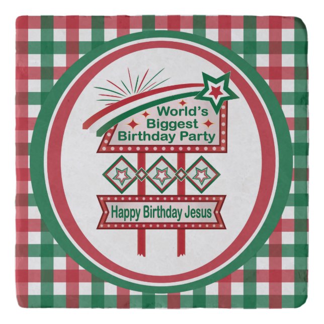 World’s Biggest Birthday Party Marquee Trivet (Front)