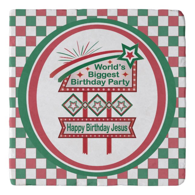 World’s Biggest Birthday Party Marquee Trivet (Front)