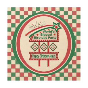 World’s Biggest Birthday Party Marquee Wood Wall Art