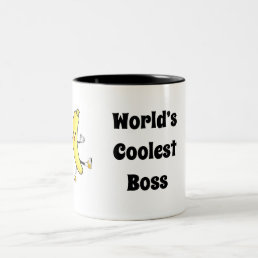 World’s Coolest Boss Two-Tone Coffee Mug