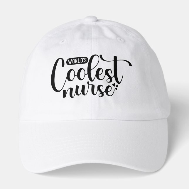 World’s Coolest Nurse – Fun Nurse Gift Hat (Front)