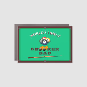 World’s Finest Snooker Dad Funny Billiards Car Magnet