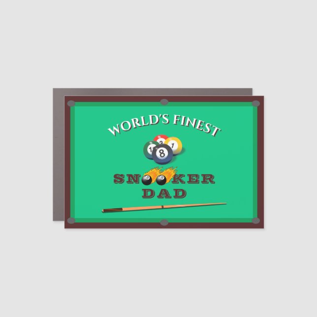 World’s Finest Snooker Dad | Funny Billiards  Car Magnet (Front)