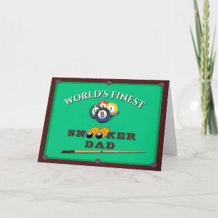 World’s Finest Snooker Dad Funny Billiards Card