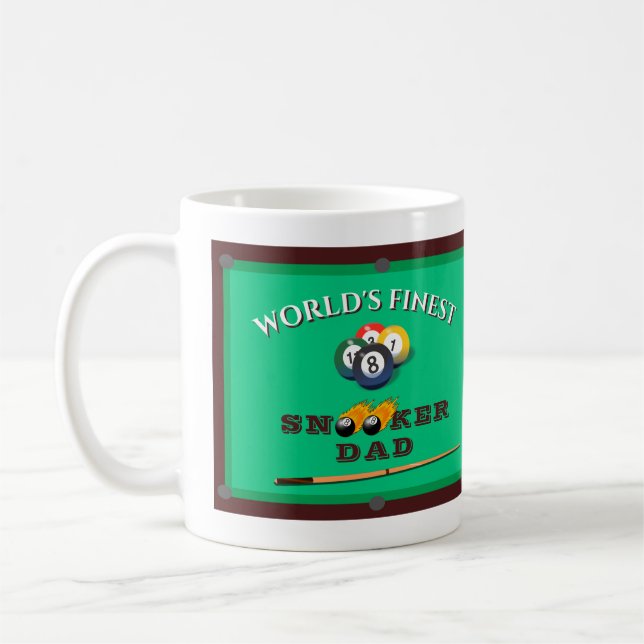 World’s Finest Snooker Dad | Funny Billiards  Coffee Mug (Left)