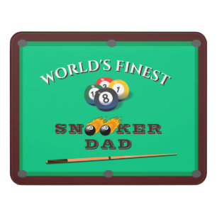 World’s Finest Snooker Dad Funny Billiards Door Sign