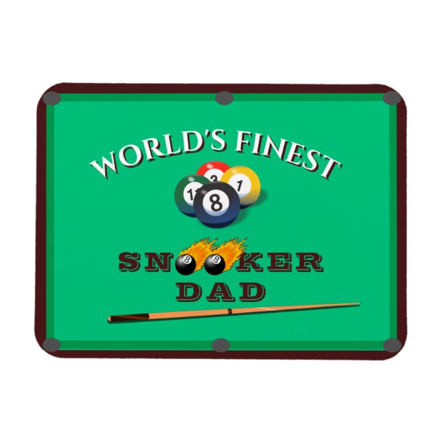 World’s Finest Snooker Dad | Funny Billiards  Magnet (Horizontal)