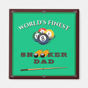 World’s Finest Snooker Dad Funny Billiards Magnet