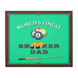World’s Finest Snooker Dad   Funny Billiards  Metal Print