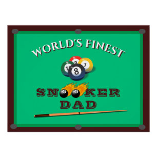 World’s Finest Snooker Dad Funny Billiards Poster