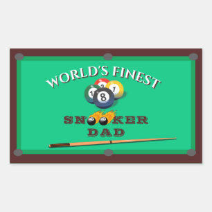 World’s Finest Snooker Dad Funny Billiards Rectangular Sticker