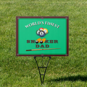 World’s Finest Snooker Dad Funny Billiards Sign