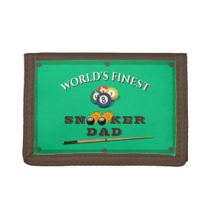 World’s Finest Snooker Dad Funny Billiards Trifold Wallet