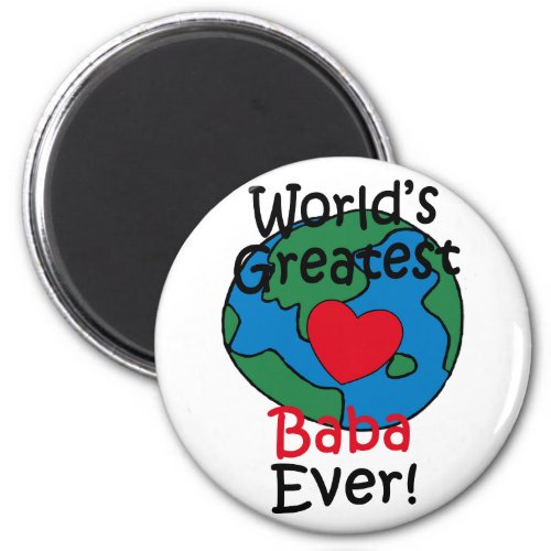 Worlds Greatest Baba Heart Magnet