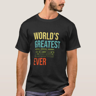 World s Greatest Dad Ever Guitar Chord Vintage T-Shirt