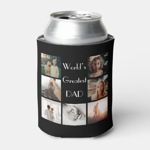 Worlds Greatest Dad Family Child 7 Photo Collage Can Cooler