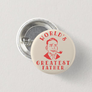 World’s Greatest Father Vintage Button