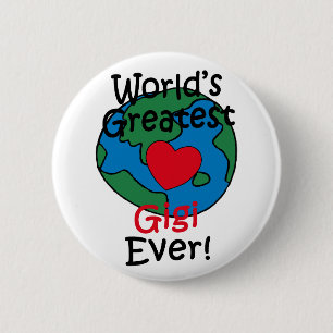 World’s Greatest Gigi Heart Pinback Button