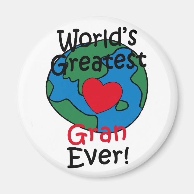 World’s Greatest Gran Heart Magnet (Front)