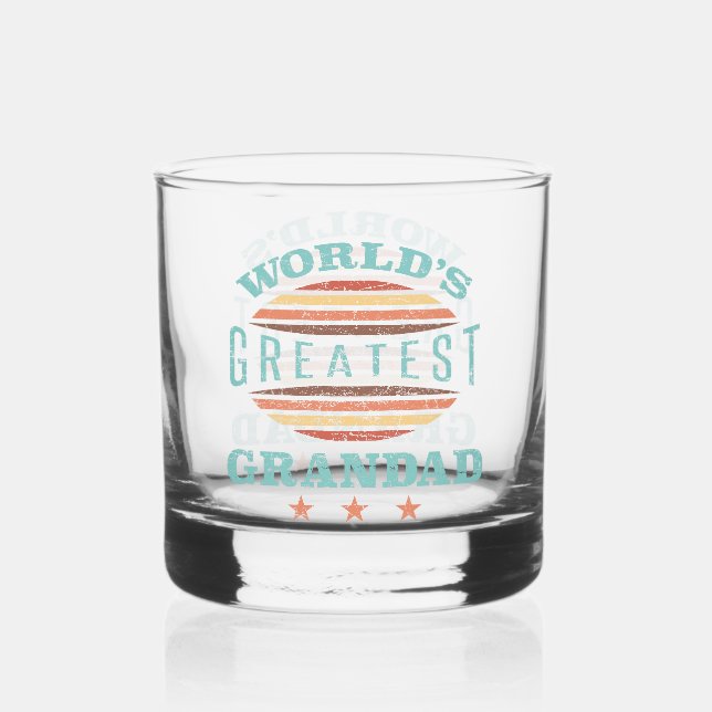 World’s Greatest Grandad Whiskey Glass (Front)
