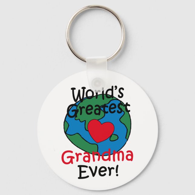 World’s Greatest Grandma Heart Keychain (Front)