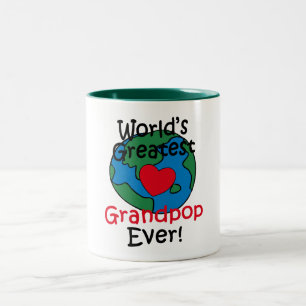 World’s Greatest Grandpop Heart Two-Tone Coffee Mug