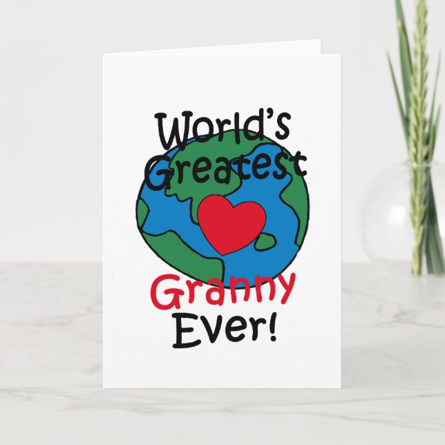 World’s Greatest Granny Heart Card (Front)