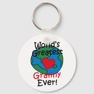 World’s Greatest Granny Heart Keychain