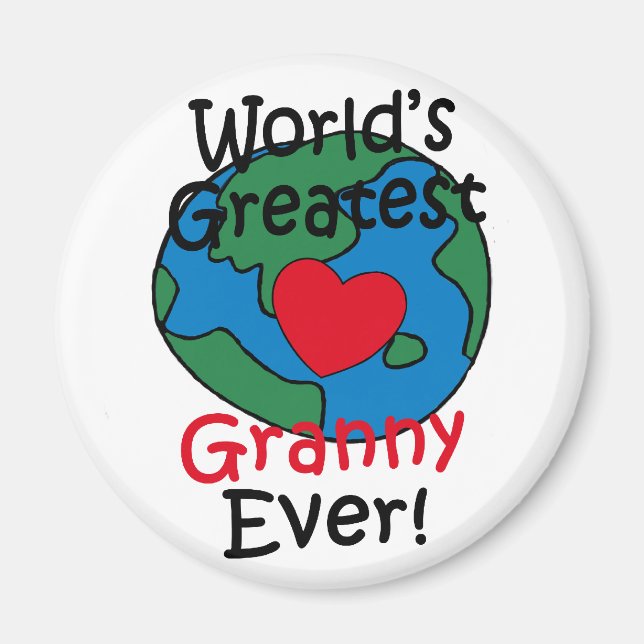 World’s Greatest Granny Heart Magnet (Front)